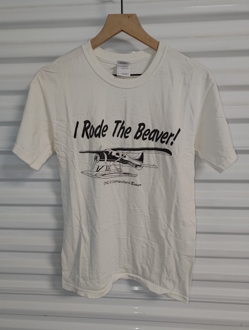 DHC-2 DeHavilland Beaver I Rode The Beaver Crewneck Short Sleeve T-Shirt S